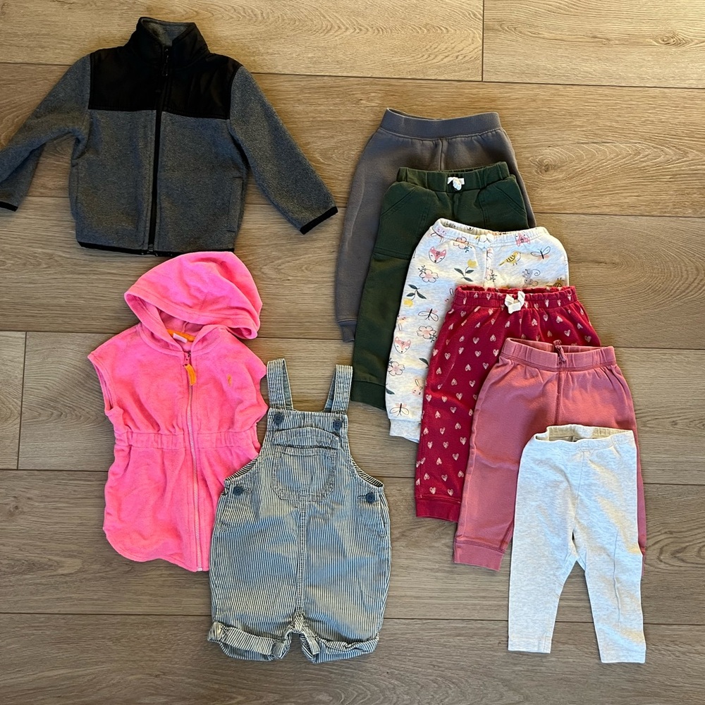 Girls 18/24 Months Toddler Clothes Baby Bundle Lot 17 Pieces